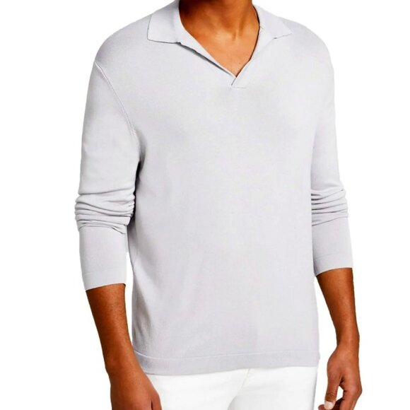 NEW And Now This Mens Henley Shirt Long Sleeve Split Neck $39.50 XL Lunar Rock - Picture 1 of 14